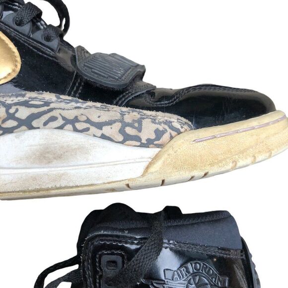 RARE 2018 Nike Air Jordan 1 Legacy 312 Black Gold Patent Size 8 - Picture 3 of 16